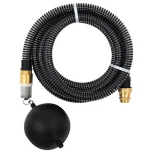 vidaXL Tuyau d'aspiration avec raccords en laiton noir 1 1" 20 m PVC