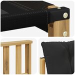 vidaXL Ensemble de canapés d'extérieur 5 pc Blanc et noir