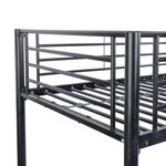 Lits superposés BRUCE en métal noir avec sommiers inclus 90/140 x 190 cm
