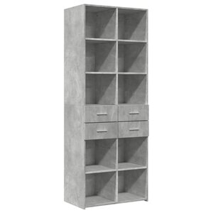 vidaXL Buffet haut gris béton 70x42 5x185 cm bois d'ingénierie
