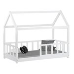 Lit enfant 80x160 matelas cabane barrières