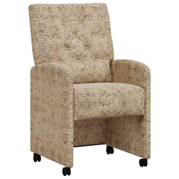 vidaXL Chaises de Salle à Manger avec Roues 2 Pièces Gris clair