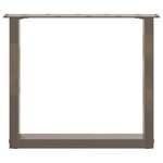 vidaXL Pieds de table basse en U  2 pièces  acier naturel  50 x (42-43) cm