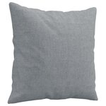 vidaXL Canapé 2 places avec oreillers gris clair 140 cm tissu