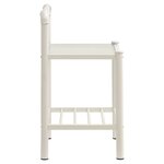 vidaXL Tables de chevet 2 Pièces Blanc et transparent Métal et verre