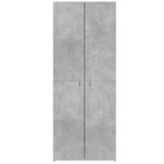 vidaXL Armoire de classement gris béton 60x32x153 cm bois d'ingénierie