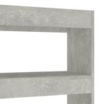 vidaXL Bibliothèque/Séparateur de pièce Gris béton 100x30x135 cm