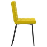 vidaXL Chaises à manger lot de 6 jaune velours