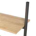 vidaXL Étagère inclinée à 5 niveaux Marron clair et noir 64x34x185 5cm