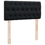 vidaXL Cadre de lit ottoman avec matelas noir 90x200 cm velours