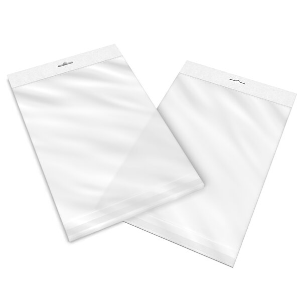 Lot de 50 335x240 mm sac transparent cellophane avec dispositif d'accrochage en rayon - 50