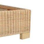 vidaXL Cadre de lit sans matelas tissé à la main Rotin véritable