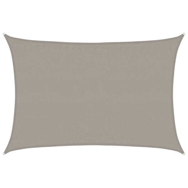 vidaXL Voile d'ombrage 160 g/m² rectangulaire gris clair 3 5x4 5m PEHD