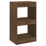 vidaXL Bibliothèque/Séparateur de pièce Chêne Marron 40x30x72 cm