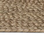 vidaXL Tapis de surface ovale Gris 205 x 305 cm Jute