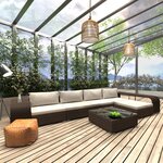 vidaXL Salon de jardin 8 Pièces avec coussins Résine tressée Marron