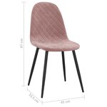 vidaXL Chaises à manger lot de 2 rose velours