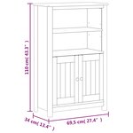 vidaXL Meubles de salle de bain 3 Pièces BERG noir bois de pin massif