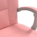 vidaXL Fauteuil inclinable de bureau Rose Similicuir