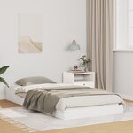 vidaXL Cadre de lit Blanc 90 x 190 cm Bois massif en pin