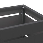 vidaXL Porte-parapluie Noir 15 5 x 15 5 x 49 cm Acier