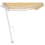 vidaXL Auvent automatique sur pied 600x350 cm Jaune/Blanc