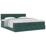 VidaXL Cadre de lit ottoman avec matelas vert foncé 180x200 cm velours