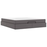 vidaXL Cadre de lit avec matelas Gris 180 x 200 cm Faux cuir