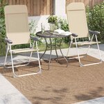 vidaXL Tapis de surface Carré HUARTE Naturel 200 x 200 cm Polyester