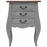 vidaXL Table de chevet bois d'acajou massif 48x35x64 cm