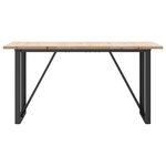vidaXL Table à manger cadre en O 160x80x75 5 cm bois pin massif fonte