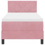 Lit Box Spring vidaXL avec Matelas Rose 80x200 cm Velours