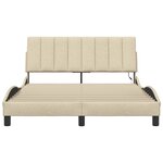 vidaXL Cadre de lit sans matelas crème 120x200 cm tissu