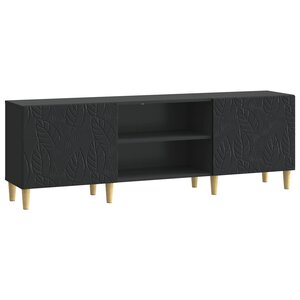 vidaXL Meuble TV 150 x 31 x 50 cm Noir Bois d'ingénierie