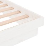 vidaXL Cadre de lit blanc bois massif 140x190 cm
