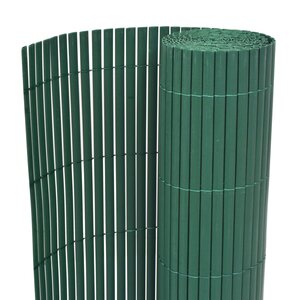 Vidaxl clôture de jardin double face pvc 150 x 500 cm vert