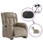 vidaXL Fauteuil inclinable de massage électrique cappuccino similicuir