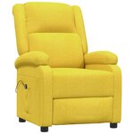 vidaXL Fauteuil inclinable électrique Jaune Tissu