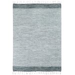 Tapis Terra - 160 x 230 cm - Bandes gris, argent et blanc bandes