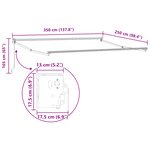 vidaXL Store rétractable manuel orange et marron 350x250 cm