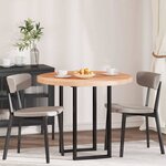 vidaXL Plateau de table Autre Marron clair Ø 90 x 4 cm Chêne massif