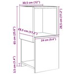 vidaXL Meuble d'angle Blanc 30 5x30x65cm Bois d'ingénierie