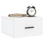 vidaXL Table de chevet murale blanc 35x35x20 cm