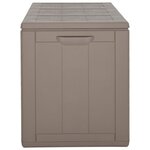 vidaXL Boîte de rangement de jardin 270 L Marron PP Rotin