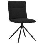 vidaXL Chaises à manger lot de 4 noir tissu