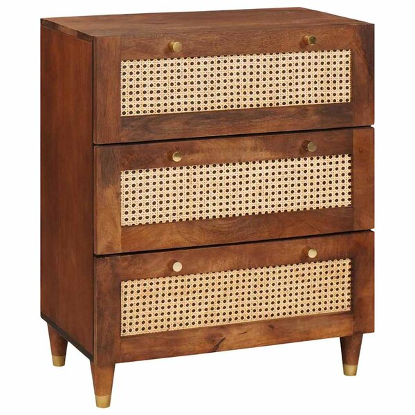 vidaXL Buffet Marron 60 x 33 x 75 cm Bois de mangue massif