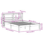 vidaXL Cadre de lit sans matelas cire marron 120x200cm bois pin massif