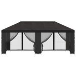 vidaXL Gazebo avec murs latéraux 6 x 3 m Anthracite Polyester et Acier