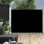 vidaXL Auvent latéral rétractable de patio 120x500 cm Noir