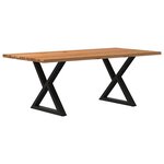 vidaXL Table à manger marron clair bois de chêne massif rectangulaire